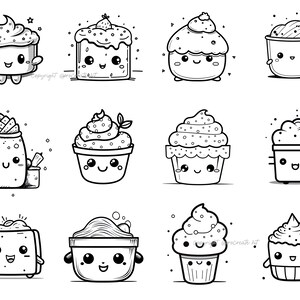 100+ Procreate Kawaii Food Items Stamps, Cute Kawaii Food Brushes for ...