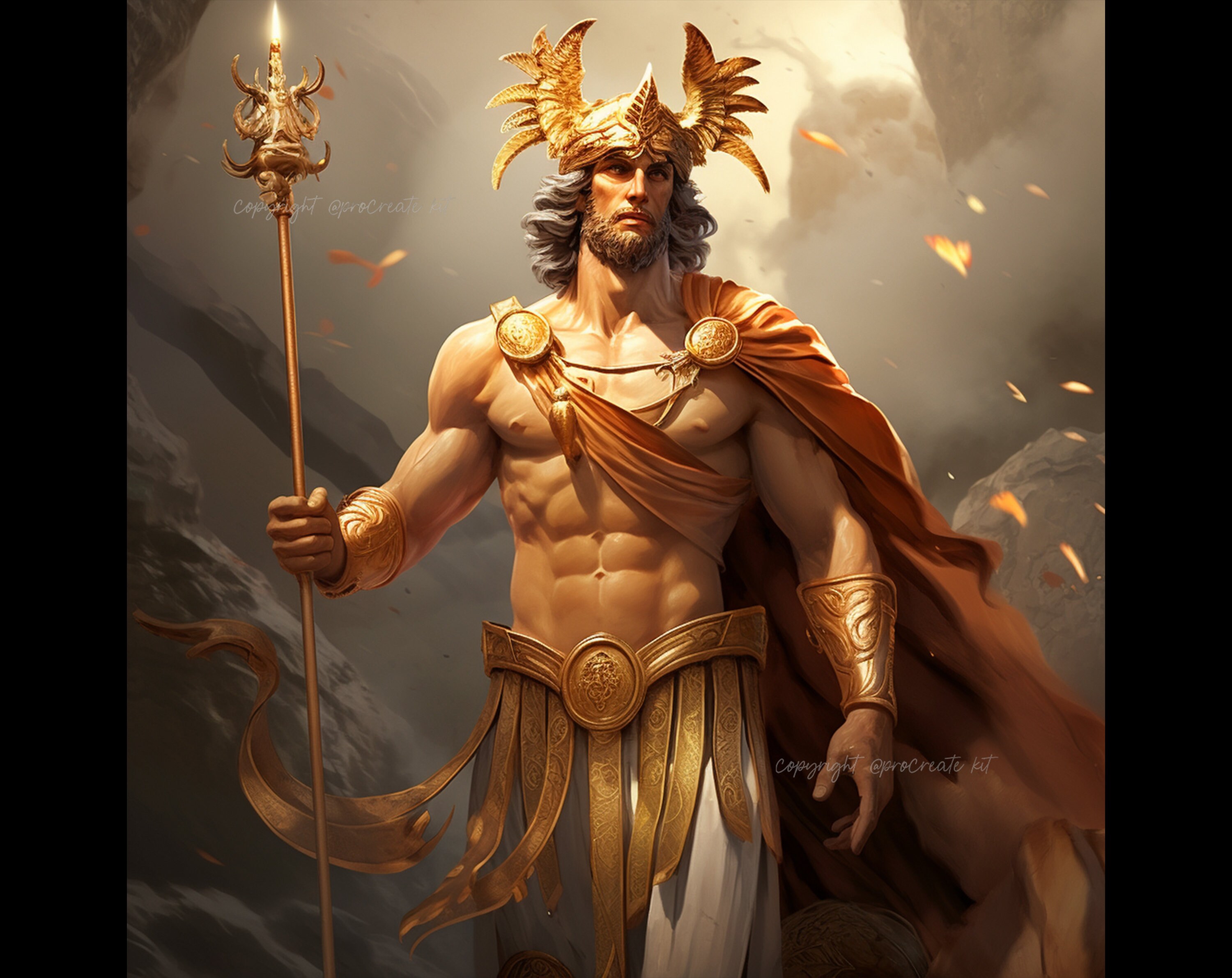 100+ Procreate Greek Mythology Stamps, Greek God Brushes for Procreate ...