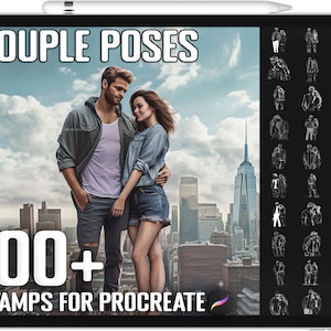 100+ Procreate Couple Poses Stamps, Couple Brushes for Procreate, Instant Digital Download