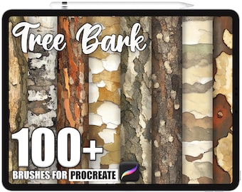 100+ Procreate Tree Bark Brushes, Realistic Texture Brushes for Procreate, Instant Digital Download