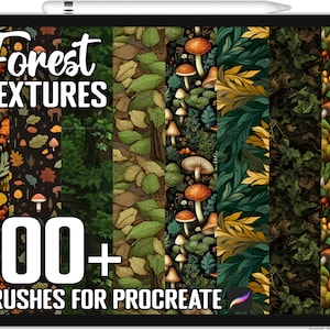 100+ Procreate Forest Texture Brushes, Realistic Brushes for Procreate, Instant Digital Download