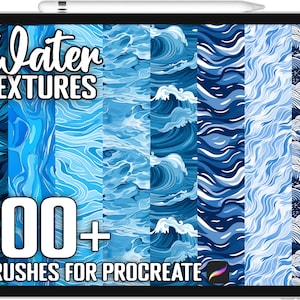 100+ Procreate Water Texture Brushes, Realistic Brushes for Procreate, Instant Digital Download