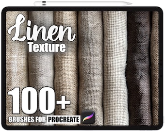 100+ Procreate Linen Texture Brushes, Realistic Texture Brushes for Procreate, Instant Digital Download