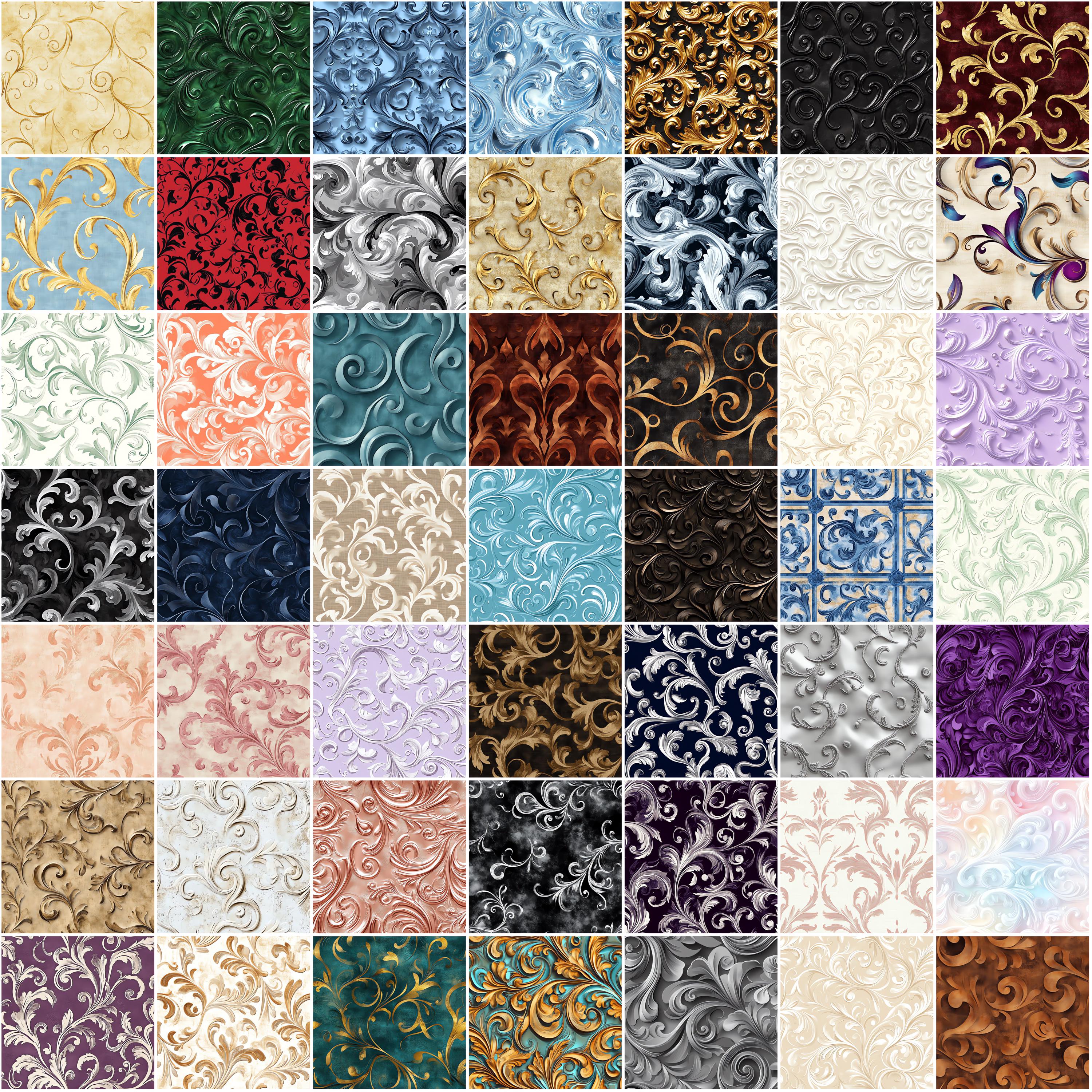 100+ Procreate Baroque Swirl Brushes, Realistic Texture Brushes for ...