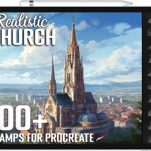 100+ Procreate Church Stamps, Church Brushes for Procreate, Instant Digital Download