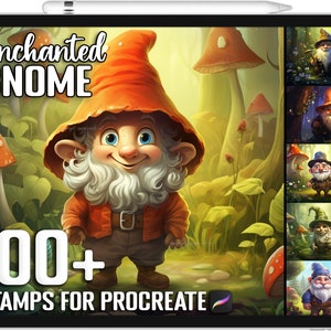 100+ Procreate Enchanted Gnome Stamps, Gnome Brushes for Procreate, Instant Digital Download