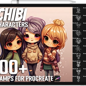100+ Procreate Chibi Character Guide Stamps, Chibi Character  Brushes for Procreate, Instant Digital Download