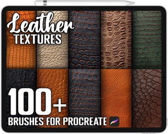 100+ Procreate Leather Texture Brushes, Realistic Brushes for Procreate, Instant Digital Download