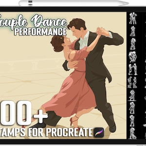 100+ Procreate Couple Dance Performance Stamps, Realistic Brushes for Procreate, Instant Digital Download