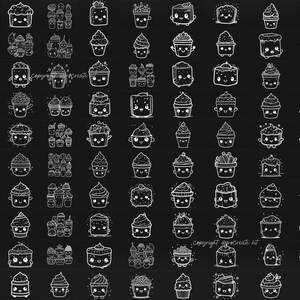 100+ Procreate Kawaii Food Items Stamps, Cute Kawaii Food Brushes for ...