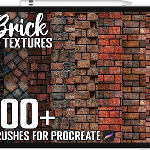 100+ Procreate Brick Texture Brushes, Realistic Brushes for Procreate, Instant Digital Download