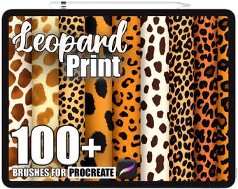 100+ Procreate Leopard Print Brushes, Realistic Texture Brushes for Procreate, Instant Digital Download