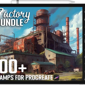 100+ Procreate Factory Stamps, Factory Brushes for Procreate, Instant Digital Download