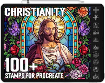 100+ Procreate Christianity Stamps, Christianity Brushes for Procreate, Instant Digital Download