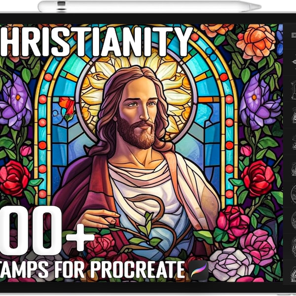 100+ Procreate Christianity Stamps, Christianity Brushes for Procreate, Instant Digital Download