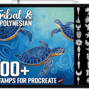 100+ Procreate Tribal & Polynesian Stamps, Brushes for Procreate, Instant Digital Download