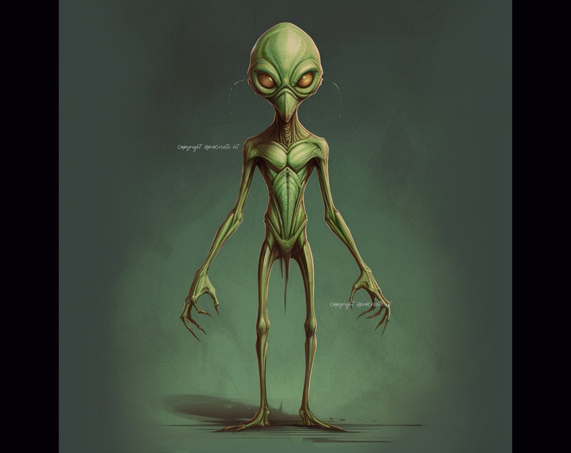 100 Procreate Alien Stamps Alien Brushes For Procreate Instant