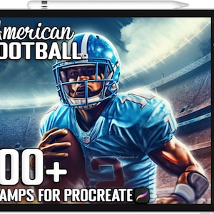100+ Procreate American Football Stamps, American Football Brushes for Procreate, Instant Digital Download
