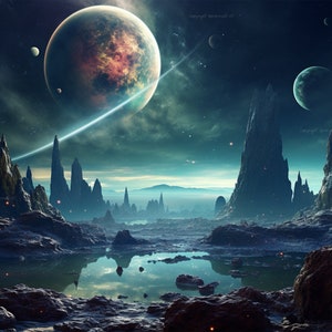 100+ Procreate Space Landscape Stamps, Space Landscape Brushes for ...