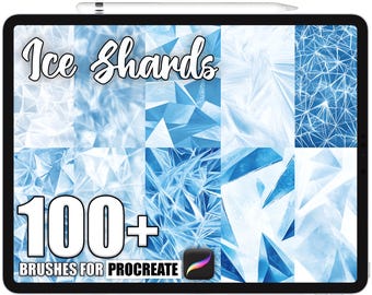 100+ Procreate Ice Shards Brushes, Realistic Texture Brushes for Procreate, Instant Digital Download