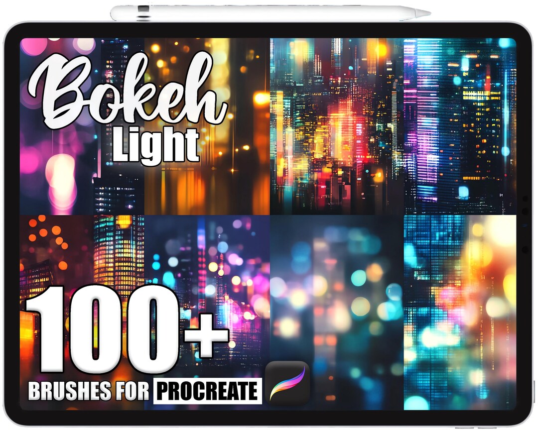 100+ Procreate Bokeh Light Brushes, Realistic Texture Brushes for ...