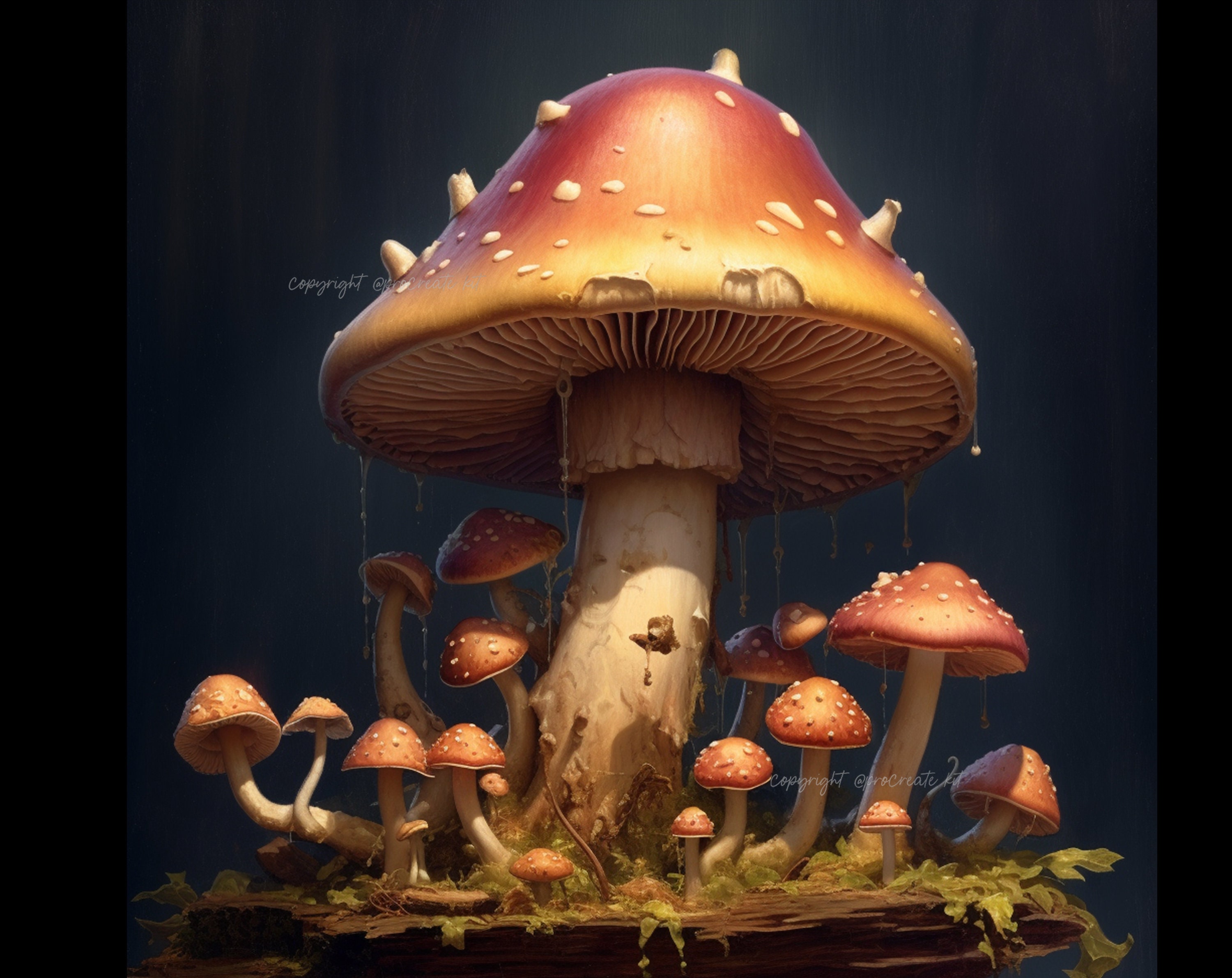 100+ Procreate Realistic Mushroom Stamps, Mushroom Brushes for ...