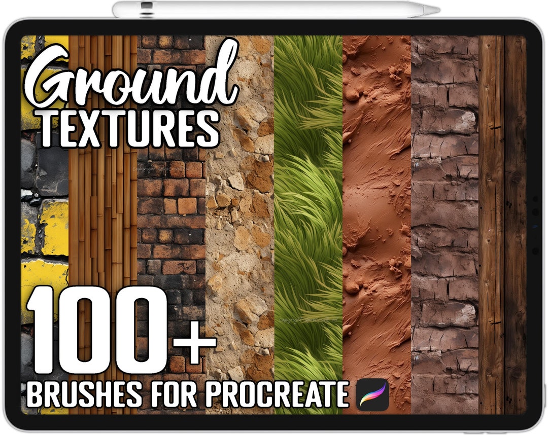 100+ Procreate Ground Texture Brushes, Realistic Brushes for Procreate