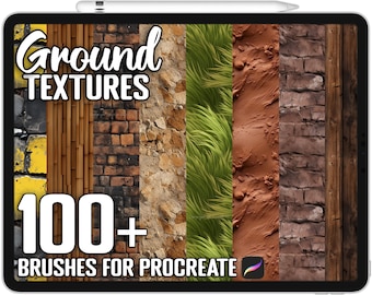 100+ Procreate Ground Texture Brushes, Realistic Brushes for Procreate, Instant Digital Download