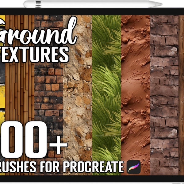 100+ Procreate Boden Textur Pinsel, realistische Pinsel für Procreate, sofortiger digitaler Download