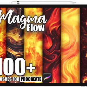 100+ Procreate Magma Flow Brushes, Realistic Texture Brushes for Procreate, Instant Digital Download
