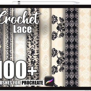 100+ Procreate Crochet Lace Brushes, Realistic Texture Brushes for Procreate, Instant Digital Download