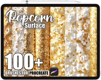 100+ Procreate Popcorn Surface Brushes, Realistic Texture Brushes for Procreate, Instant Digital Download