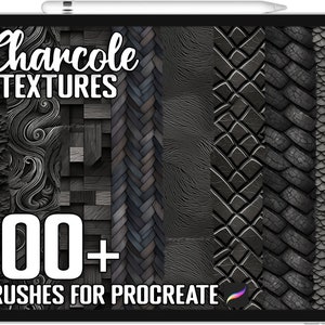 100+ Procreate Charcole Textur Pinsel, realistische Pinsel für Procreate, sofortiger digitaler Download