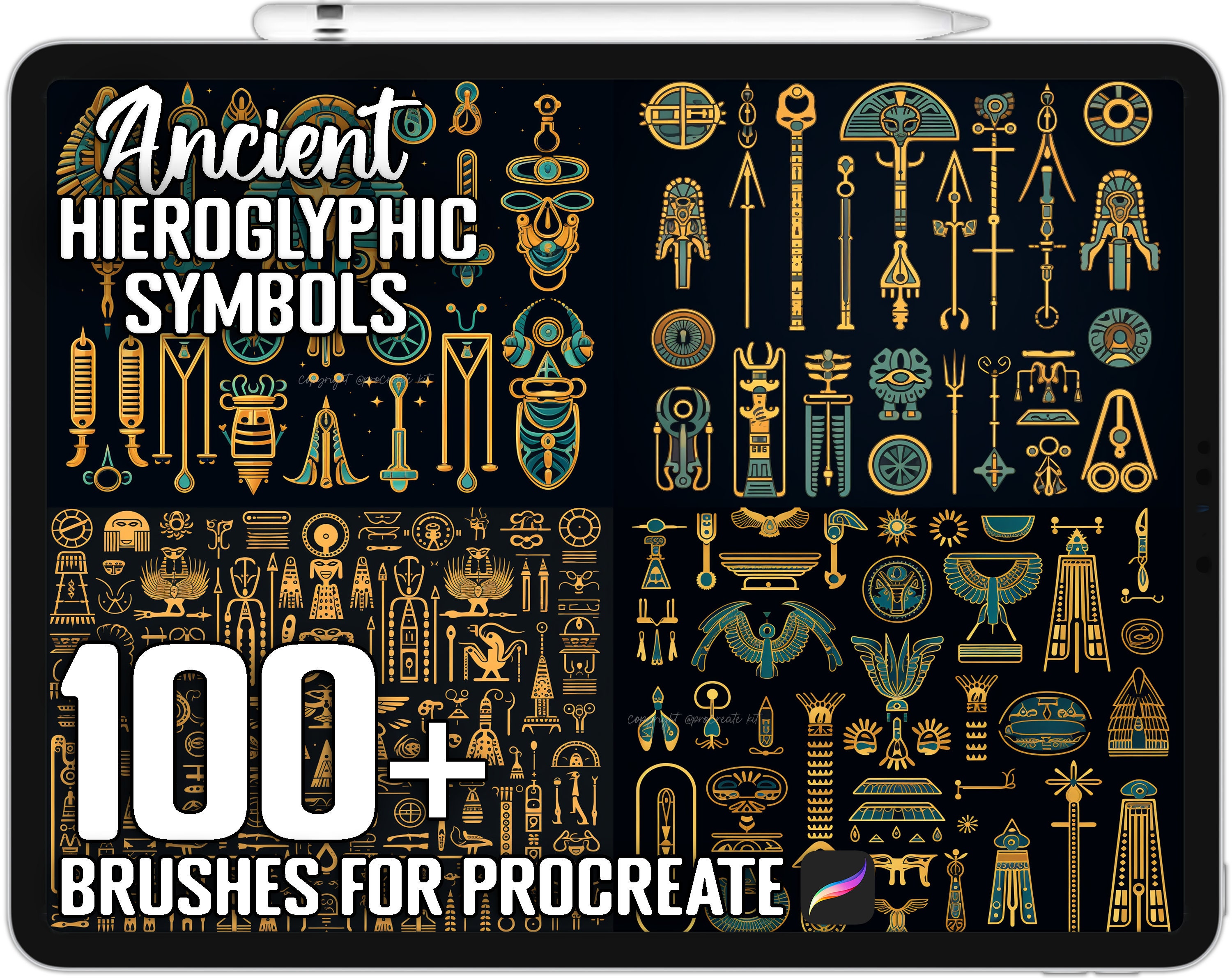 Hieroglyphs alphabet - Etsy 日本