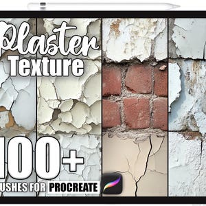 100+ Procreate Plaster Texture Brushes, Realistic Texture Brushes for Procreate, Instant Digital Download