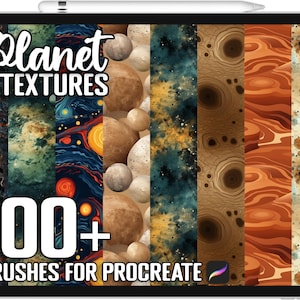 100+ Procreate Planet Texture Brushes, Realistic Brushes for Procreate, Instant Digital Download