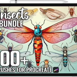 100+ Procreate Insect Stamps, Insect Guide Bundle for Procreate, Instant Digital Download