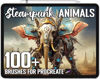 Plus de 100 timbres d’animaux Steampunk procréés, paquet de guides d’animaux Steampunk pour procréer, téléchargement numérique instantané