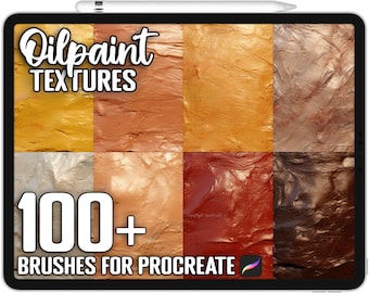 100+ Procreate olieverftextuurborstels, realistische penselen voor Procreate, direct digitaal downloaden
