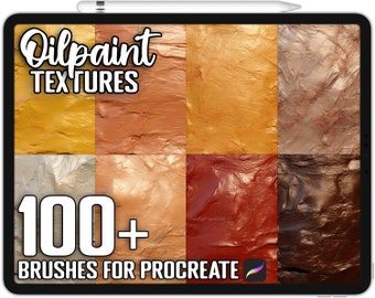 100+ Procreate Oilpaint Texture Brushes, Realistic Brushes for Procreate, Instant Digital Download