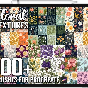 100+ Procreate Floral Texture Brushes, Realistic Brushes for Procreate, Instant Digital Download