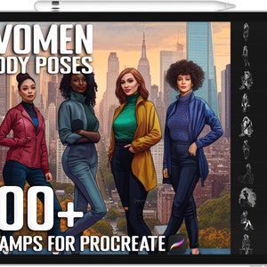 100+ Procreate Women Body Poses Stamps, Body Poses Brushes for Procreate, Instant Digital Download