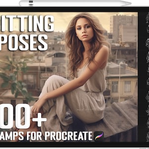100+ Procreate Sitting Pose Stamps, Sitting Pose Brushes for Procreate, Instant Digital Download