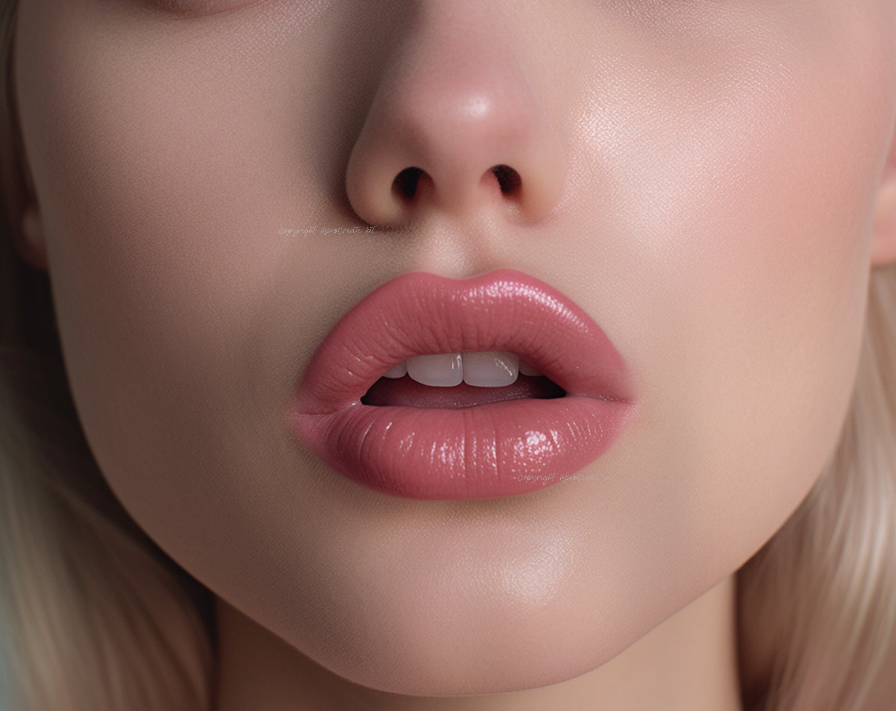 Procreate Lips 100+ Procreate Realistic Lip Stamps, Lip Brushes for Procreate, Instant ...