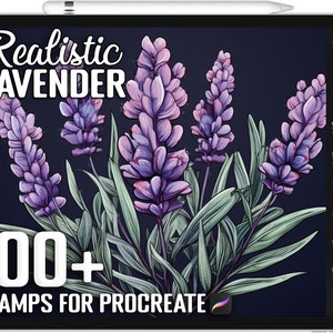 100+ Procreate Lavender Stamps, Lavender Brushes for Procreate, Instant Digital Download
