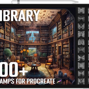 100+ Procreate Library Stamps, Library Brushes for Procreate, Instant Digital Download