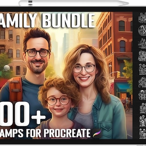 100+ Procreate Familienstempel, Familienpinsel für Procreate, Sofortiger digitaler Download