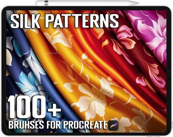 100+ Procreate Silk Pattern Brushes, Realistic Brushes for Procreate, Instant Digital Download