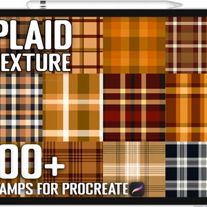 100+ Procreate Plaid Pattern Brushes, Realistic Brushes for Procreate, Instant Digital Download