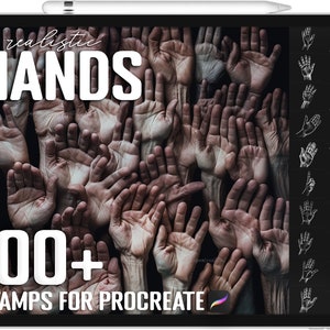 100+ Procreate Handstempels, Handborstels voor Procreate, Instant Digital Download